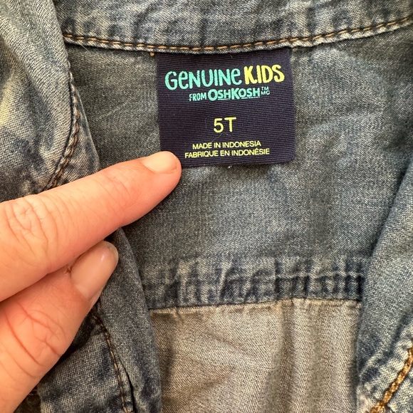 Genuine Kids Oshkosh Denim Button Down Shirt - Picture 7 of 8